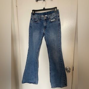 brandy melville low rise denim flare jeans